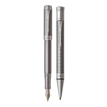 Parker Duofold Prestige Ruthenium Chiselled CT Pen The Stationers
